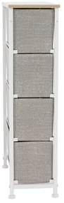 OFELIA szekrény szövet fiókokkal, fehér