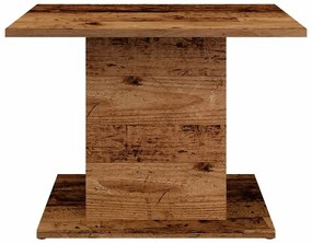 Antik fa színű szerelt fa dohányzóasztal 55,5 x 55,5 x 40 cm