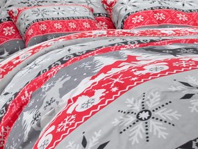 Flanel ágynemű SNOWY FOREST szürke Ágyneműhuzat mérete: 70 x 90 cm | 140 x 200 cm