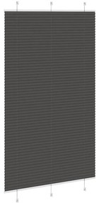 pliszírozott redőny fekete 120x200 cm szövetszélesség 119,4 cm