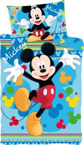 Disney Mickey Joyful gyerek, ovis ágyneműhuzat 100×135 cm, 40×60 cm