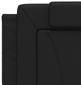 fekete műbőr ágykeret Viana matrac nélkül 160x200 cm