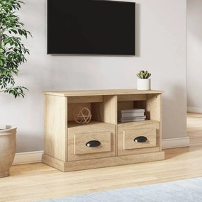 Sonoma-tölgyszínű szerelt fa TV-szekrény 80 x 35 x 50 cm