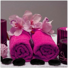 Poszterek 100x100 Őrült törölköző Fukszia