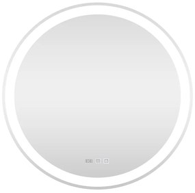 Viva AURA fürdőszoba tükör -érintőkapcsoló - páramenetesítővel - órával - LED - KEREK - átmérő 60 cm