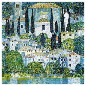 Reprodukció Waterside Church in Cassone, Gustav Klimt