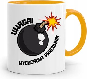 Munkavállalóknak Sárga Robbanó Munkavállaló Bögre fényképes nyomtatással