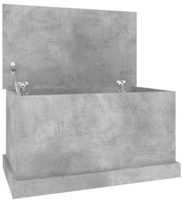 betonszürke szerelt fa tárolóláda 70x40x38 cm