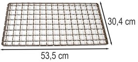Grillrács szögletes 53,5x28 cm
