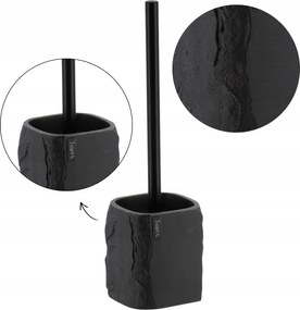 Fekete Wc-kefe szabadon álló fürdőszobai vízkő tartály