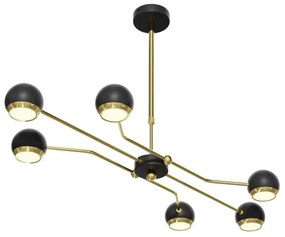 Jupiter 1979 - Csillár rúdon TIANA 6xGU10/10W/230V fekete/arany