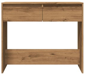kézműves tölgy színű szerelt fa dohányzóasztal 89x41x76,5 cm