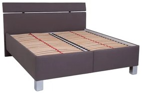 Kárpitozott ágy tárolóhellyel, matrac nélkül ALIS 160x200 cm barna