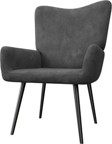 Kordbársony karosszék kényelmes szürke