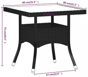 5 részes szürke polyrattan/tömör akácfa kerti étkezőgarnitúra
