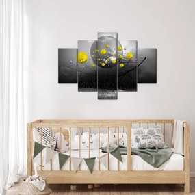 Kép- sárga absztrakt gömbök (150x105 cm)