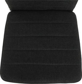 Étkezőszék, sötétszürke szövet/fekete fém, COLETA NOVA