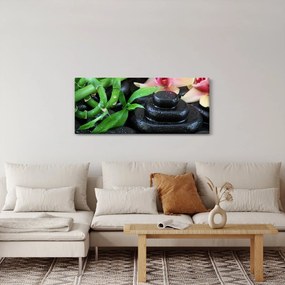 Kép - Kövek és orchideák (120x50 cm)