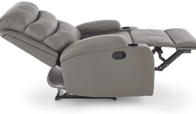 Perus dönthető szürke fotel pohártartóval