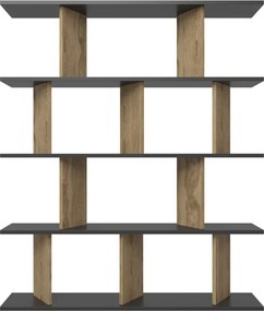 Grace könyvespolc, fekete-tölgy, 120 cm
