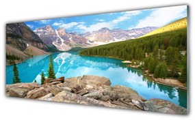 Fali üvegkép Mountain Lake Nature 120x60cm
