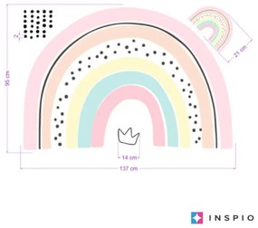 INSPIO Szivárvány matrica kicsi hercegnőknek névvel