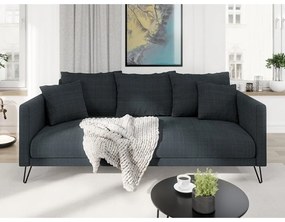 Sötétszürke zsenília kanapé 200 cm Freya – Ropez