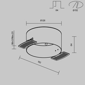 DLA032-TRS12-W Zon Fém Kiegészítő elem süllyesztett lámpához Fehér Színű LED W IP20