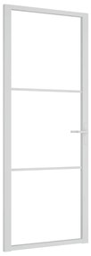 Fehér ESG üveg és alumínium beltéri ajtó 83 x 201,5 cm