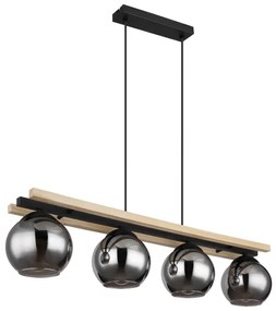 Globo 15569-4H - Csillár zsinóron CONNI 4xE27/25W/230V