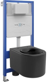 Mexen Fenix Slim, rejtett modul és függő WC Sofia, fekete matt, 6103354XX85