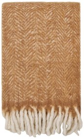 Világosbarna gyapjúkeverék takaró 130x170 cm Carmel – House Nordic