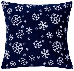Domarex Snowflakes navy díszpárnahuzat, 40 x 40 cm