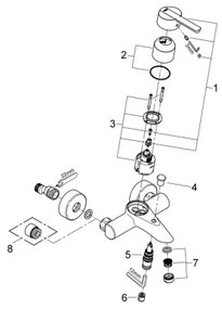 GROHE 32269000 - FEEL DN 15 kádcsaptelep, fényes króm