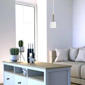 Csillár zsinóron ARENA 1xGX53/11W/230V fehér/arany