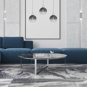 Csillár zsinóron MONTE 3xE27/60W/230V á. 20 cm matt króm