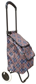 Donzella kisméretű gurulós bevásárlótáska barna kék
