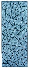 Absztrakt mintás kétoldalú kültéri szőnyeg, 120 x 60 cm