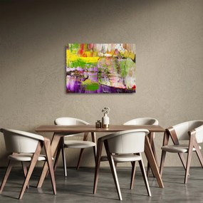 Absztrakció kép - festmény (üvegen) (70x50 cm)