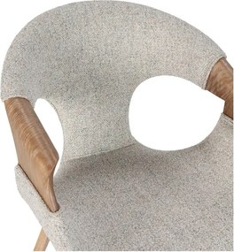 Bézs kárpitozott karfás étkezőfotel szett 2 db-os Elif – MOME