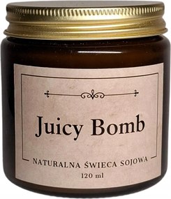 Szója illatgyertya 120 ml Juicy Bomb fa kanóc kézzel készített
