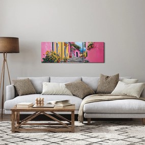 Kép - Rózsaszín sikátor (órával) (90x30 cm)