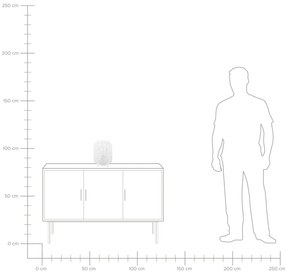 Marokkói fehér fém asztali lámpa 27 cm SOMES Beliani