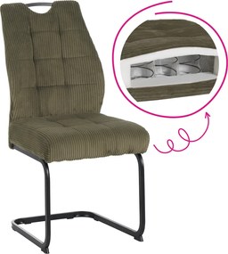 Étkezőszék, zöld/fekete, KELMA