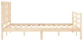 tömör fa ágykeret fejtámlával 160 x 200 cm