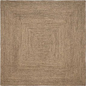 vidaXL Területszőnyegek Négyzet Természetes és fekete 240 x 240 cm