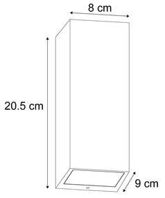 Skandináv fali lámpa fa 2-lámpás GU10 70mm IP54 - Baleno