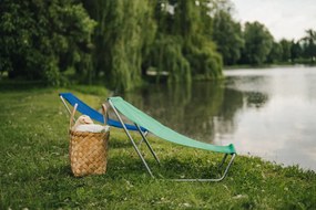 Összecsukható tengerparti napozóágy SAND, zöld