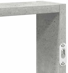 betonszürke szerelt fa fali polc 43 x 9 x 60 cm