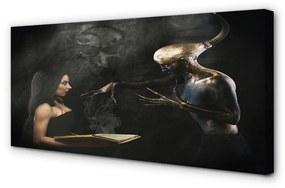 Canvas képek Nő sötét alak 140x70 cm